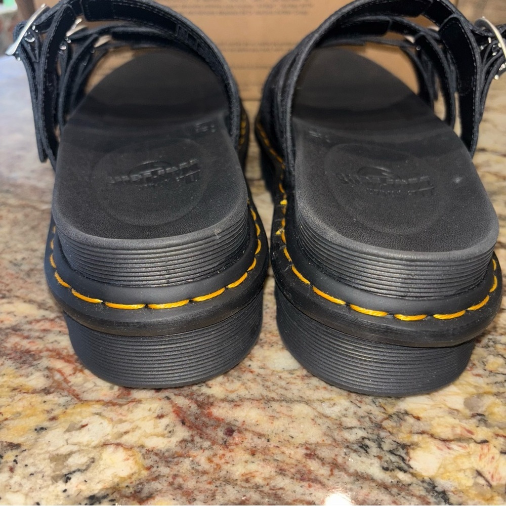 Dr. Martens Black Sandals with Silver Buckles - Picture 6 of 11